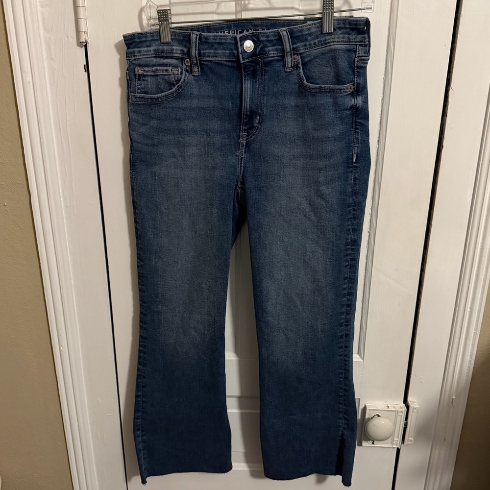 American Eagle Kick Boot Crop Jeans 2 Short - DIY Cropped